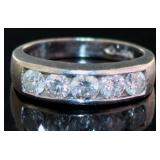 Platinum Natural 1.05 ct Brilliant Diamond Ring