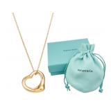 18k Gold Tiffany & Co. Open Heart Necklace