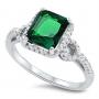 Radiant Cut 2.60 ct Emerald Dinner Ring