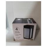 4 pack solar post accent light black finish not