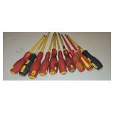 10 assorted medium flat screwdrivers