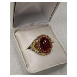 Size 9 red gold & silver  color ring