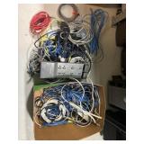 Full Box of Internet Cable and Power Bars