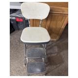 Retro vintage Ames maid chair with step stool