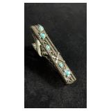 Ornate Sterling Silver Tie Clip