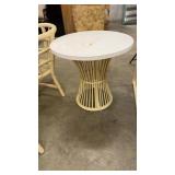 Rond white and cream side table