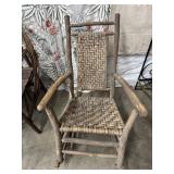 Vintage Rustic Wood Rocking Chair