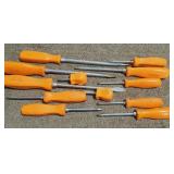 Snap-On Orange Handled SSD Series Screwdrivers