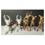 Ceramic and Wooden Reindeer