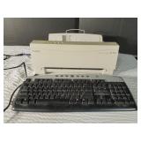 Logitech Keyboard and Canon Bubble Jet Printer