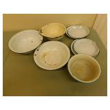 Blue & White Enamel Ware - Various Sizes