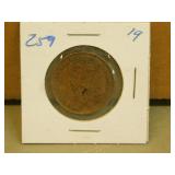 1919 Canadian Large 1 Cent Coin