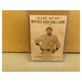 Babe Ruth Witch E Baseball Game baseball card