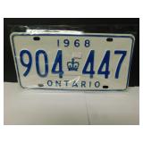 1968 Ontario License Plate - 904 447