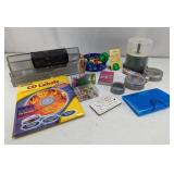 Assorted Office Supplies & CD Collections