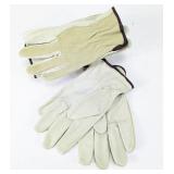 (2) Grain Leather Safety Gloves