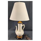 Vintage Porcelain Kettle Designed Night Lamp