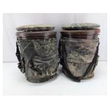(2)Camouflage Swivel Hunting/Fishing Bucket Seat