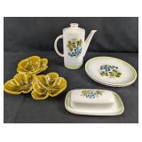 (6)Blue Grapes Ironstone Serving Ware Collection