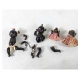 (4) Vintage Black Bisque Baby Dolls