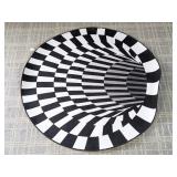 (1) Optical Illusion Round Area Rug