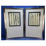 (2) Framed Abstract Art Prints