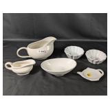 (6) Vintage White Ceramic Dishware Set