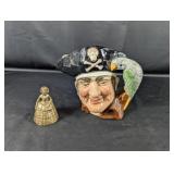 Long John Silver Mug & Brass Lady Bell