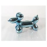 Metallic Blue Balloon Dog Piggy Bank