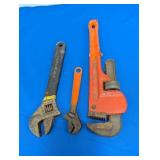 (3) Wrench & Pipe Wrench Set