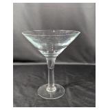 (1) Large Clear Glass Martini Display Glass