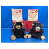 (2) Genuine Mink "Rare Bear" Teddy Bears