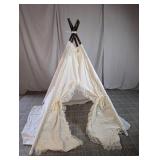 Lace-Trimmed Teepee Play Tent