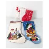 (3)Vintage Christmas Stockings Lot