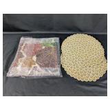 Beaded Table Runner & Placemats Set