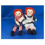 (2)Vintage Raggedy Ann Doll Duo