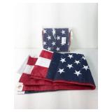 (2)Large New American Flag Duo