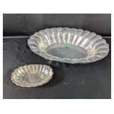 (2) Assorted Metal Serving Trays