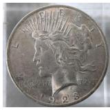 (1) 1923 Peace Silver Dollar