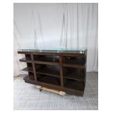 Modern Console Table with Glass Top