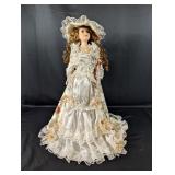 (1) Victorian-Style Doll in Satin and Lace Gown