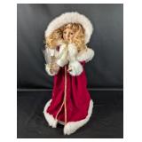 (1) Battery-Operated Holiday Doll in Red Coat