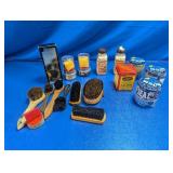 (17) Assorted Vintage Shoe Care Items