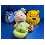 (4) Winnie the Pooh Character Plush Pillows