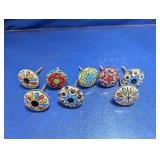 (8) Hand-Painted Ceramic Cabinet Knobs