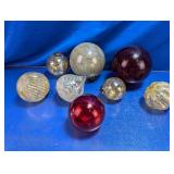 (8) Assorted Vintage Glass Christmas Ornaments