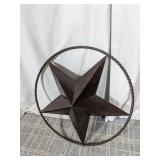 Vintage Metal Cowboy Star Wall Decor