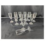 (12) Clear Glass Champagne Flutes