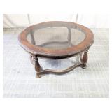 Vintage Wood and Glass Coffee Table