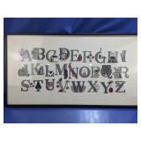 (1) Framed Cross-Stitch ABCs Artwork